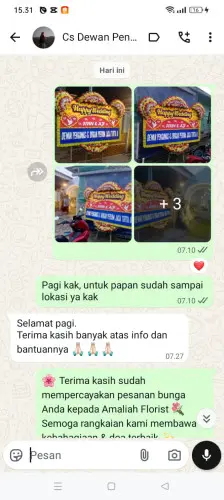 Testimonial Papan Bunga Pernikahan bumiwangi