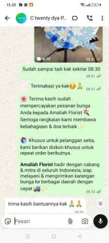 Testimonial Standing Flower bumiwangi